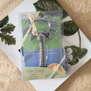 

Free Shipping 50pcs/lot Creative Coconut Tree Shape Opener Beer Bottle Opener With Gift Box Wedding Favor Wedding Gifts
