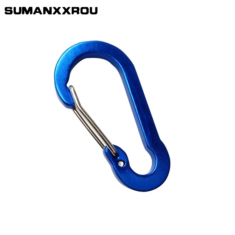 

5pcs EDC D Shape Climbing Carabiner Clip Hook Keychain Aluminium Alloy Camping Carabine Buckles Snap Key Ring Paracord Buck 5CM