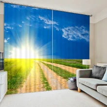 3D занавес Роскошные Затемненные окна занавески для гостиной солнечные занавески