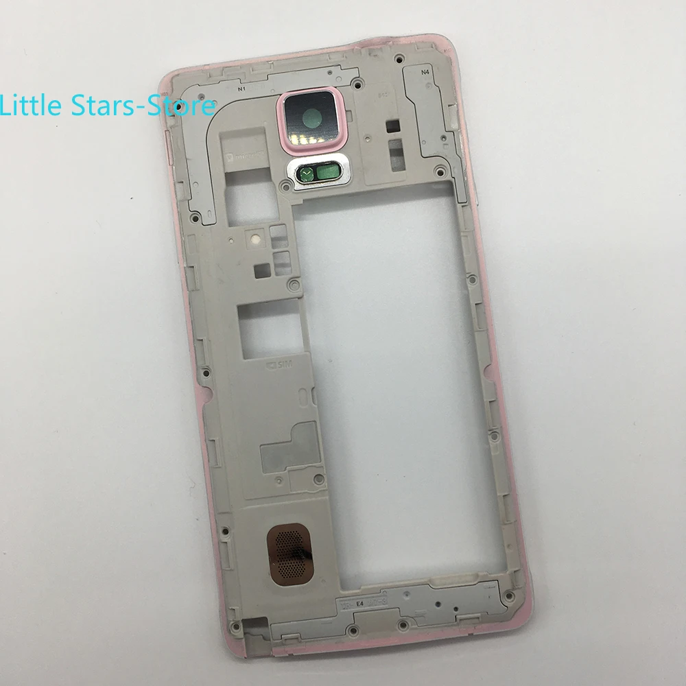 Pink Original Metal Middle Frame Housing Bezel For Samsung Galaxy Note4 N910 N910F N910A Free Shipping