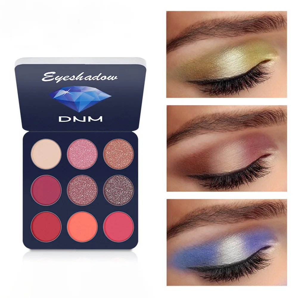 

9 Colors Eyeshadow Palette Glitter Makeup Shimmer Eyeshadow Palette Matte Diamond Powder Pigment Cosmetic Beauty Cosmetic Woman