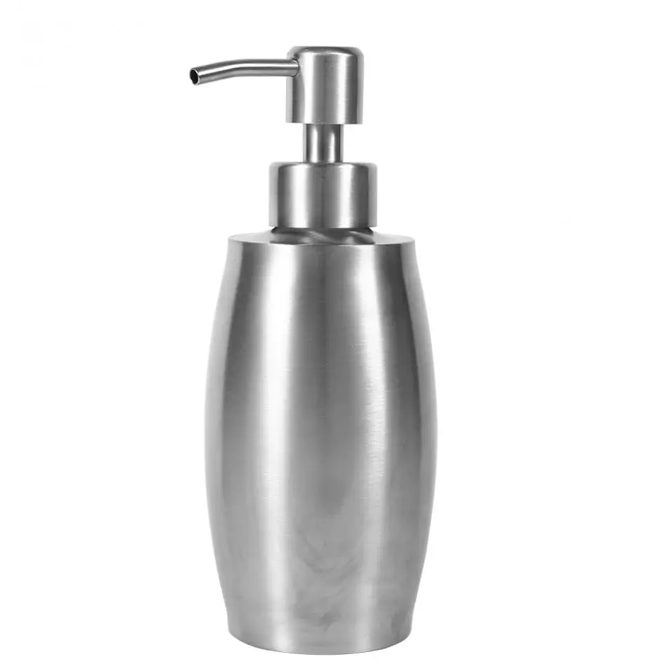 

350ml 304 Stainless Steel Liquid Soap Dispenser Bathroom Shampoo Pump Lotion Dispenser Liquid Bottle Hand Sanitizer Container