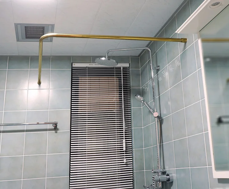 Elegant Curtain Rod Curved L Type Stainless Steel Elegant Curtain Rod Curved L Type Stainless Steel Bathroom Toilet Shower Corner Punching Bath In Poles From Home