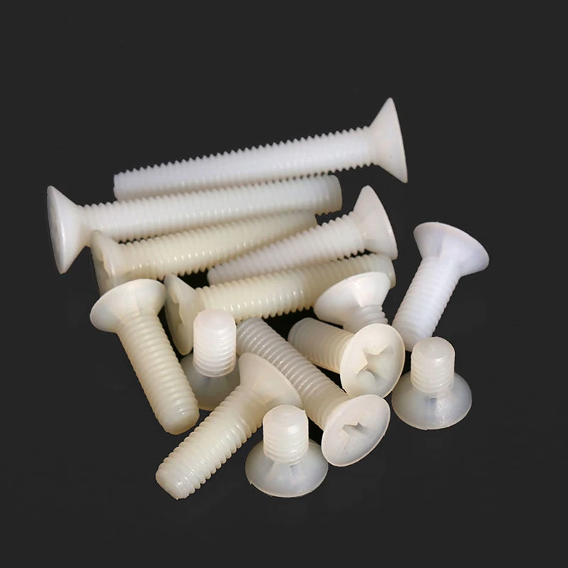 

M3 GB818 Cross Head Nylon Screw, Flat Head Screw, Plastic Screw, Nylon Plastic Screw M3*6/8/10/12/14/16-25mm