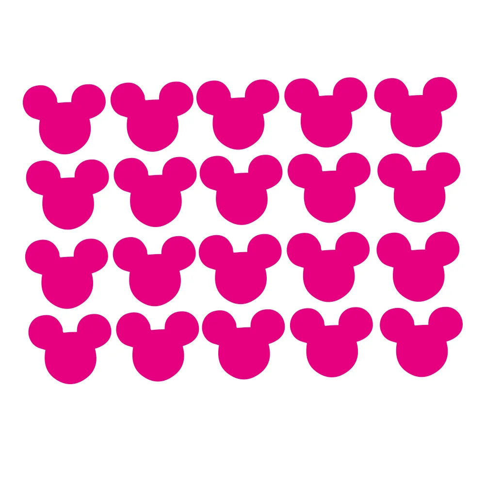 20 шт./компл. Микки и Минни Маус мышь виниловые наклейки на стены для детских комнат украшения стены наклейки Украшения в спальню росписи - Цвет: soft pink