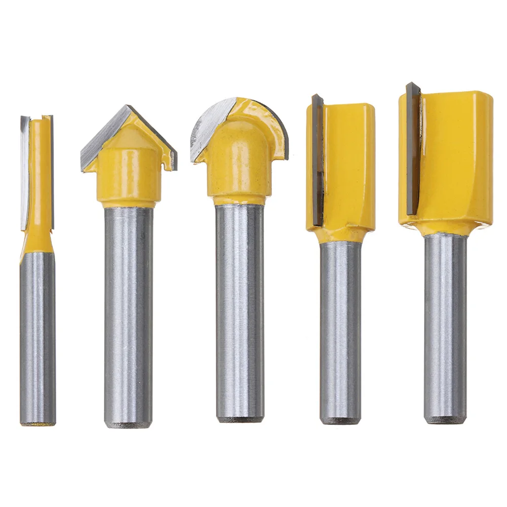 

12 Pcs 1/4 Inch Router Bits Set Shank Tungsten Carbide Tip Woodworking Power Cutter HVR88