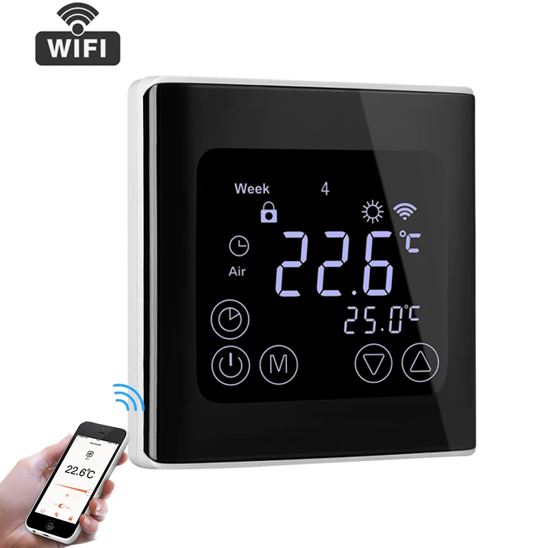 

C17GH3 WIFI Thermostat App Control LCD Touch Screen Temperature Controller Programmable Thermostat Floor Heating Electric Heater