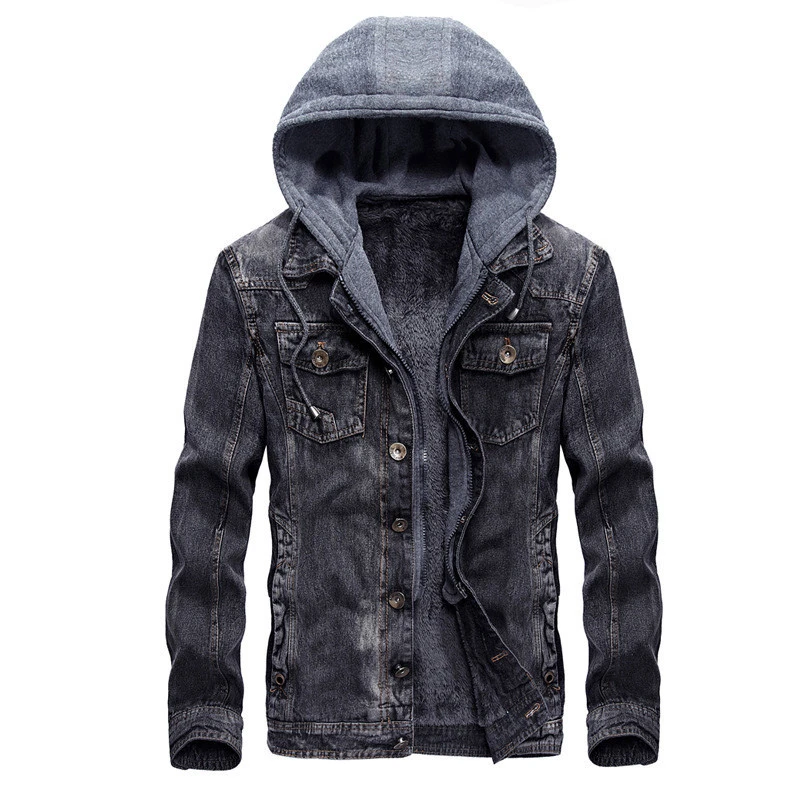 hooded fleece lined jacket