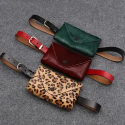 Модные леопардовые клетчатые Женские поясные сумки шикарные съемные тонкие женские поясные сумки из натуральной кожи женский кожаный