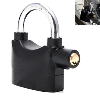 

Black Waterproof Siren Alarm Padlock Alarm Lock for Motorcycle Bike Bicycle Perfect Security with 110dB Alarm