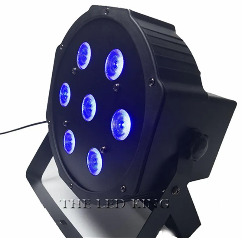 4 шт./лот DJ плоским SlimPar Quad 7 RGBW Цвет смешивания светодиодный 7x15 Вт 4 в 1 dmx light снизу вверх Быстрая