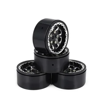 

4PCS 1.9inch Beadlock Aluminum Wheel Hub Metal Wheel Rim for 1/10 Axial SCX10 4WD Traxxas TRX-4 D90 RC Rock Crawler