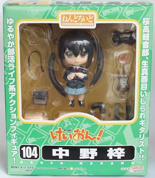 104# Новинка Аниме K-On 2th Azusa Nakano Nendoroid ПВХ фигурка игрушка в коробке Розничная 10 см