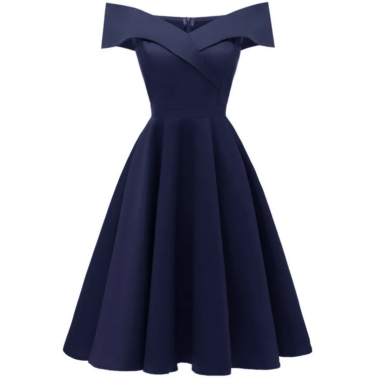 

winter dress Women's clothes 2018 New Fashion Round-neck Dress Vintage High-end Dress vintage dress women