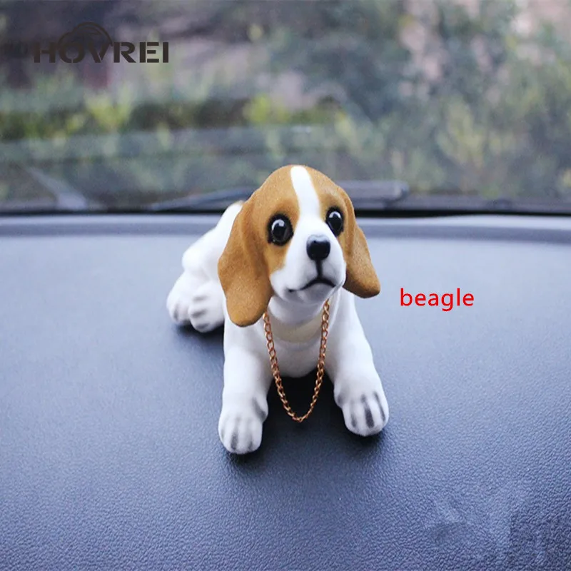Автомобильный стиль, милая собачья кукла с качающейся головой, украшение для автомобиля, кивающая собака, качает головой, качая собака, для украшения автомобиля, предметы интерьера - Название цвета: beagle