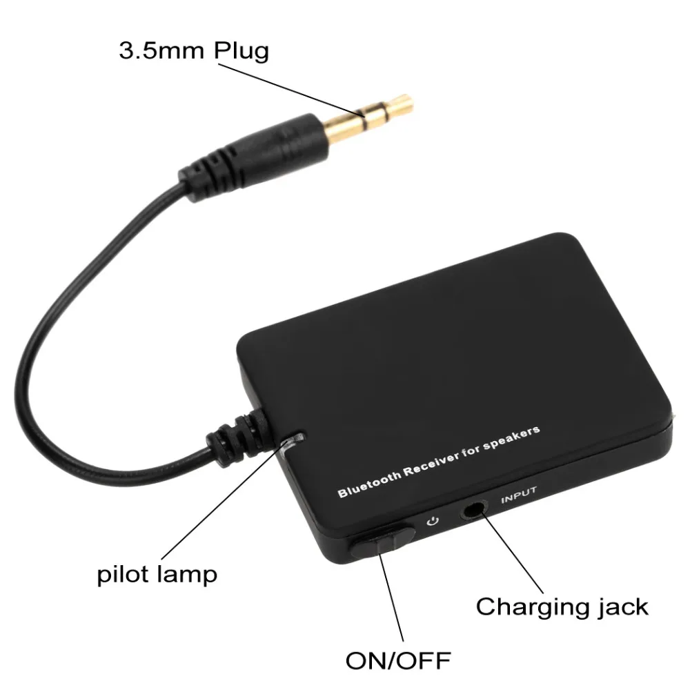 Горячие Беспроводной Портативный Bluetooth музыкальный приемник адаптер A2DP стерео Bluetooth 3,5 мм разъем для Динамик сотовый телефон, ПК