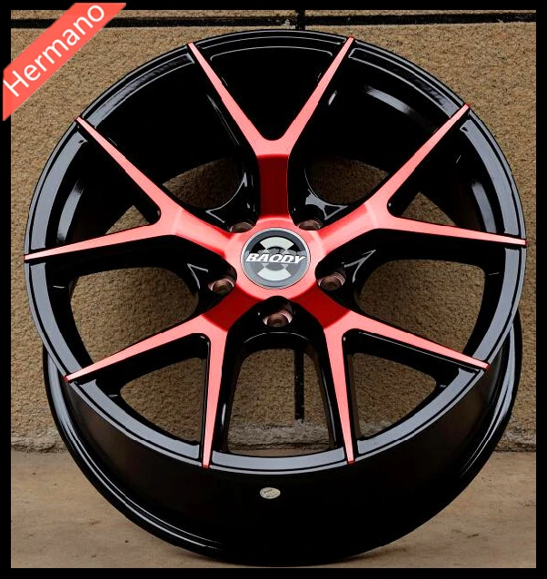 Wholesale Red face Black side alloy rim wheel rim 18x8 inch PCD 5x114.3