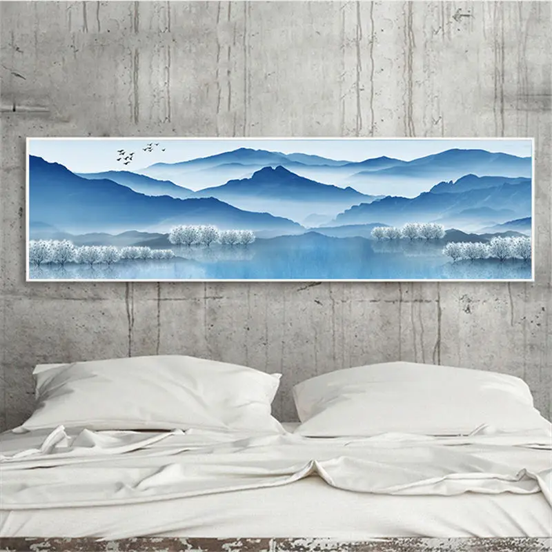 Modular Poster Hd Print Gambar Lukisan 1 Pcs Pemandangan Pegunungan Dekorasi Rumah Kanvas Pemandangan Dinding Karya Seni Untuk Ruang Tamu Painting Calligraphy Aliexpress