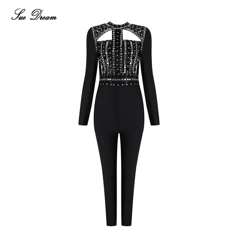 Женский утягивающий комбинезон 2017 новое поступление черный с круглым вырезом