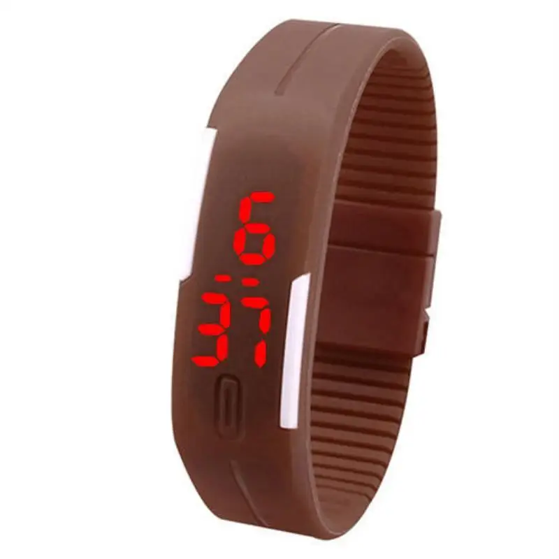 Simple Men Women Smart Watches Fashion Sports Outdoor Fitness Clock Shellhard Silicone Band LED Display Touch Digital Wristwatch