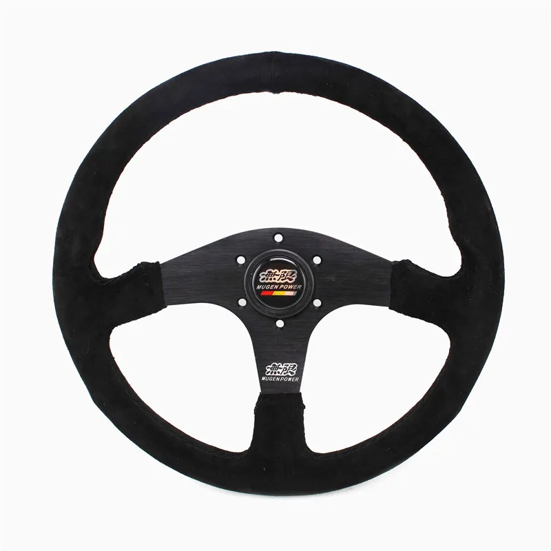 

14inch Mugen Suede Leather Steering Wheel Tuning Drift Steering Wheel