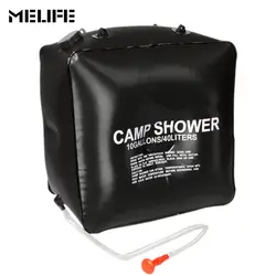 MELIFE 40L ПВХ черный душ Сумка Складная солнечной энергии с подогревом лагерь водонепроницаемый рюкзак для активного отдыха Кемпинг Пикник