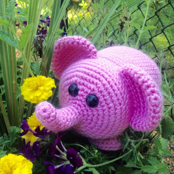 

Elephant Stuffed Animal  Crochet Elephant  Stuffed Baby Shower Gift