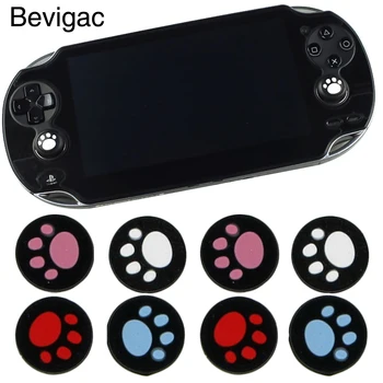 

Bevigac 8 PCS Mixed Colors Paw Style Thumbstick Grip Cap Joystick Analog Protective Cover Case For Sony PS Vita 1000 2000 Gadget