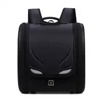 Children Black Backpack for Boy Student School Bag Orthopedic Backpack Japanese Book Bag PU Kid Teenager Backpacks Luminous Eyes