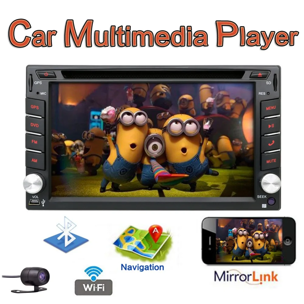 Android 7.1 system 2din Quad Core touch screen with Car DVD Player GPS navi for Universal wifi bluetooth fm Car Radio Head unit