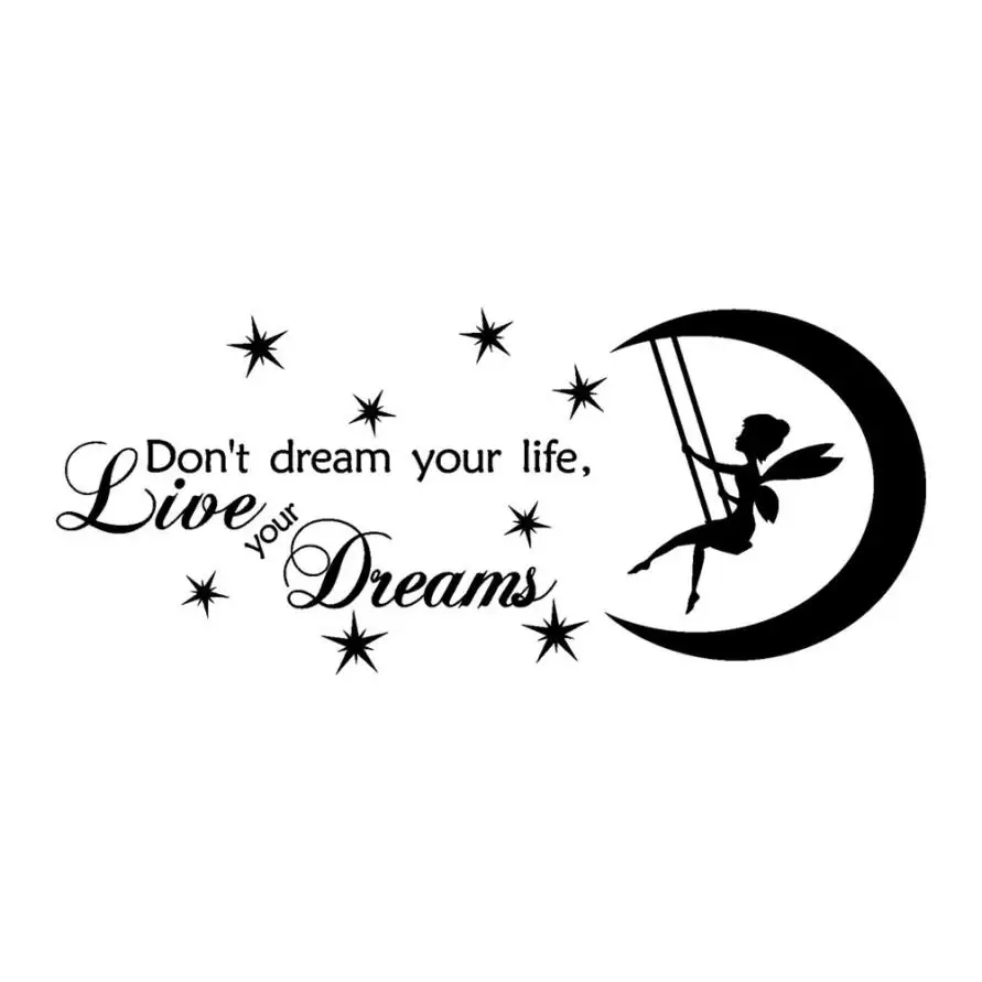 

New Creative wall stickers home decoration accessories DIY wall decals Quote sticker kids room decoration adesivo de parede