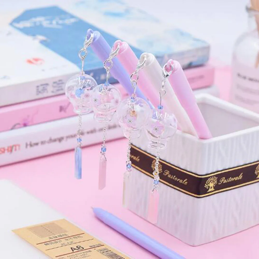Cat Pen Gift Blue Pink Black 0.5mm Ink Kitten Stationery Pendant Stars Pens UK
