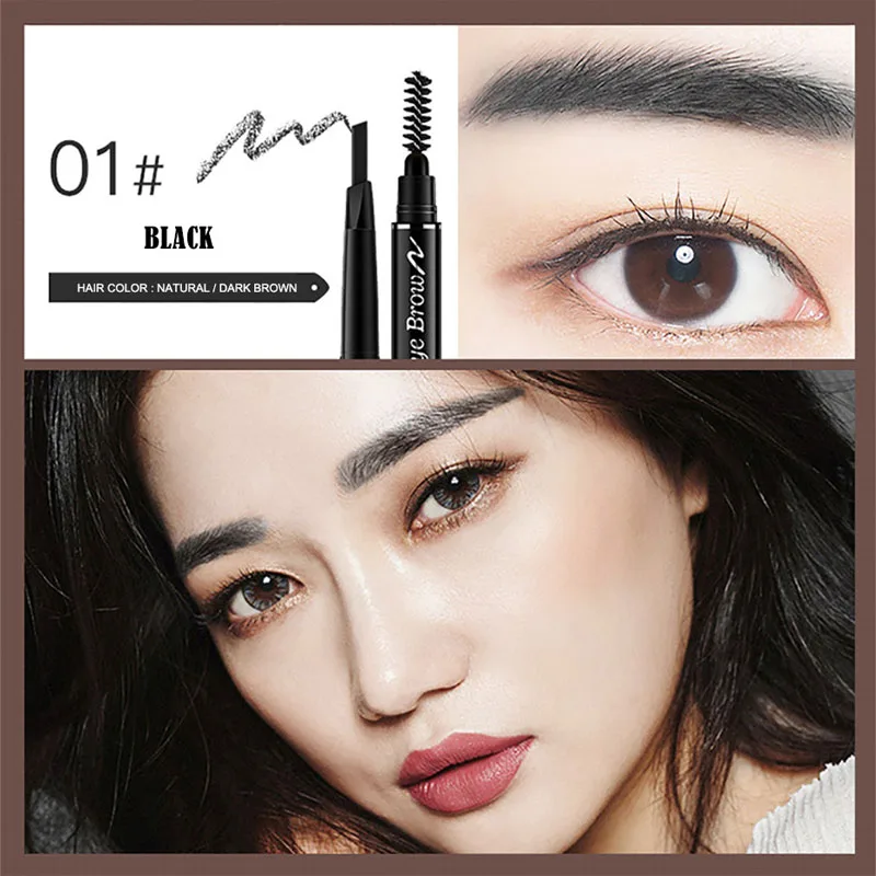 LAMEILA 6 цветов корейский коричневый карандаш для бровей Microblading кофейные черные