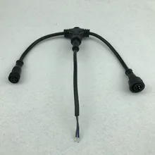 3-2-3) 3 ядра T Тип Водонепроницаемый сплиттер(середина 2 ядра); с 2 жилами мужской; черный цвет; мужской соединитель диаметр; 13,5 мм