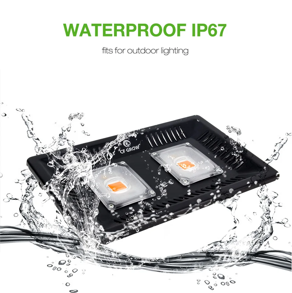 Водонепроницаемый IP67 COB Led Grow Light полный спектр 200 Вт ультра тонкая Светодиодная