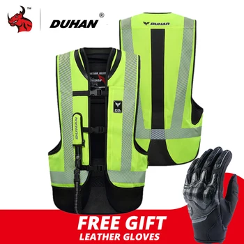 

DUHAN Motocross Jacket Motorcycle Air-bag Vest Moto Vest Advanced Air Bag System Protective Gear Reflective Motorbike Airbag