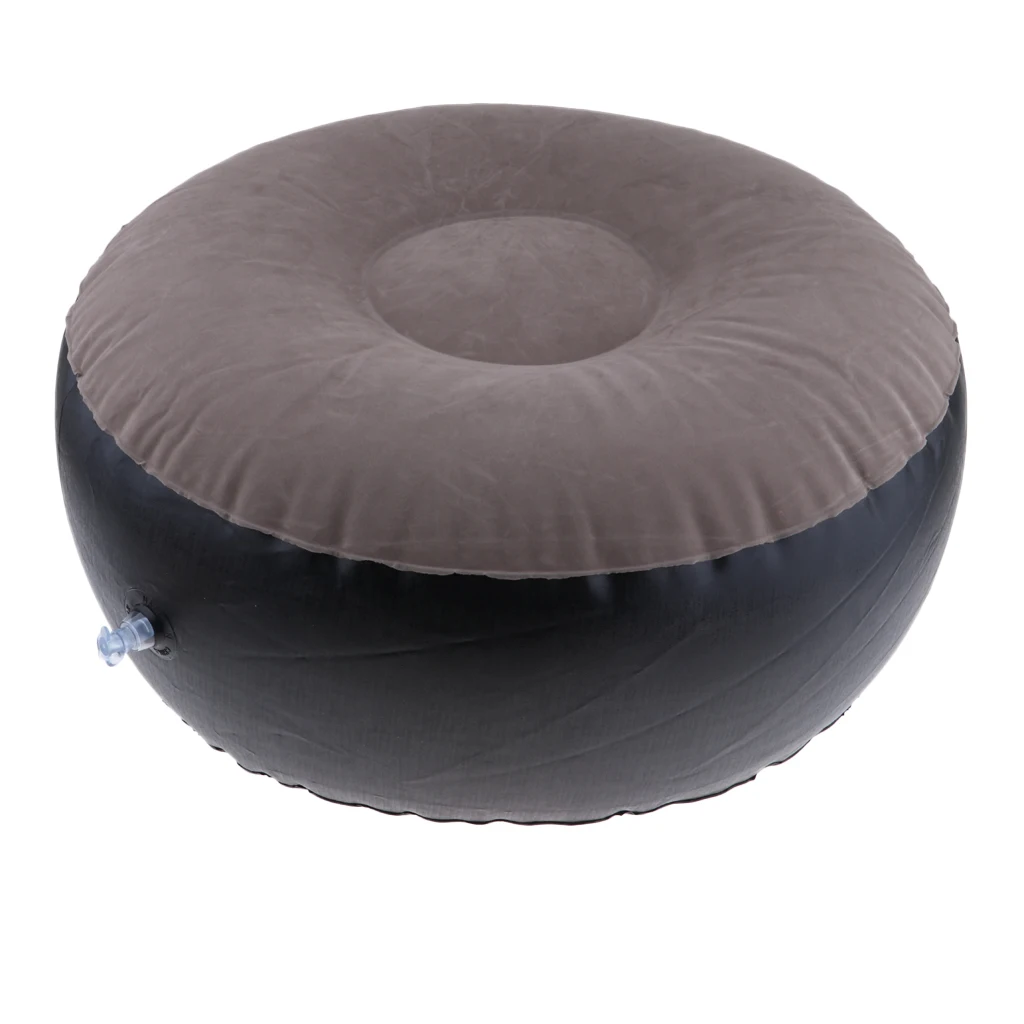

Outdoor Inflatable Stool Round Ottoman Portable Foot Rest for Patio Camping Home Yoga Suitable for Kids and Adults