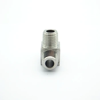 

304 Stainless Steel 3/8" BSP Male Thread Tee Type 3 Way High Pressure CNC Pipe Fitting Coupler Connector For Water Air Oil