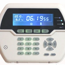 433 МГц Беспроводная двухсторонняя клавиатура с ЖК-подсветкой светильник USB перезарядка работа с фокусировкой сигнализация