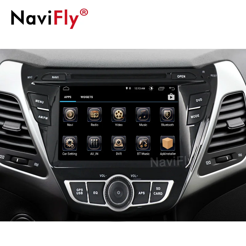 Excellent Navifly 2din Android8.1 Car dvd Multimedia Player GPS Navigation For Hyundai Elantra Avante Radio BT MAP Quad Core Stereo Audio 2