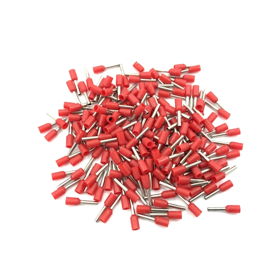 

Insulated Terminal Block E1008 1000pcs/Pack Insulated Cord End Connector Electrical Crimp Terminals China