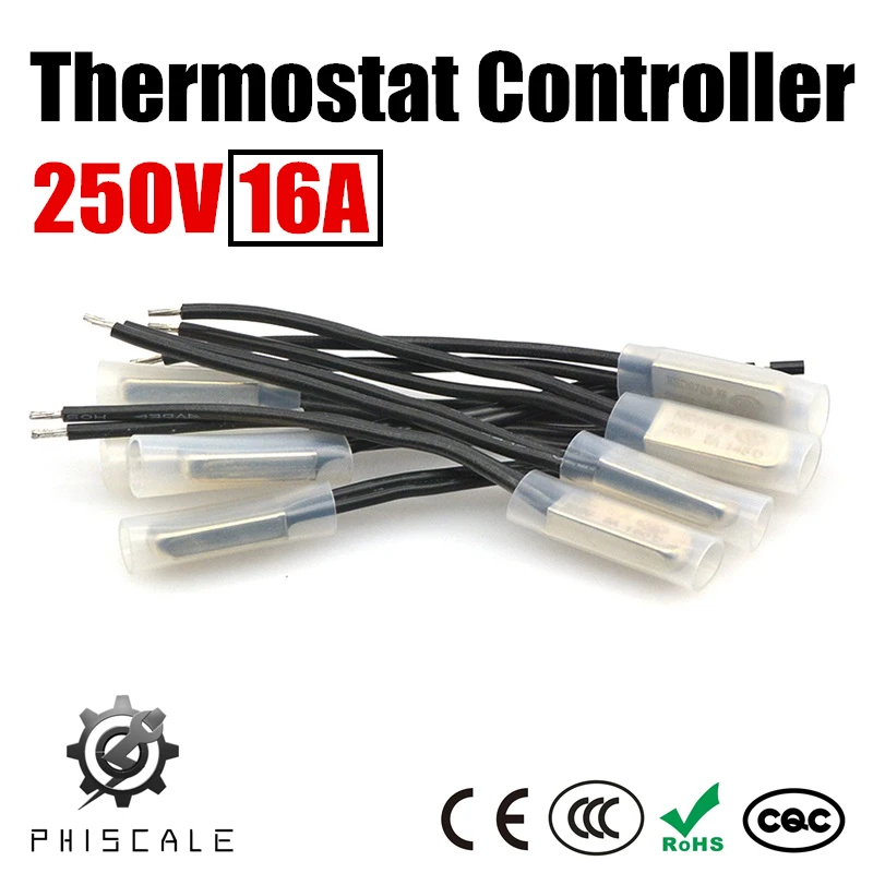 Регулятор температуры PHISCALE KSD9700 50 150 градусов 250 В 16 А|Перемычки| |