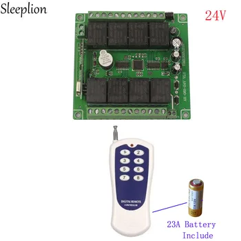 

Sleeplion 24V 8CH Wireless Remote Control Switch Relay Remote Control Relays 8 Channel Relay Switch 24V Module 315MHz/433MHz