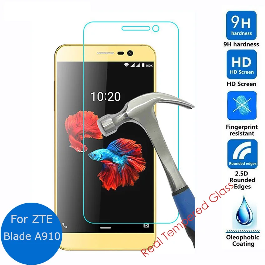 

For ZTE Blade A910 Tempered Glass Screen Protector 0.3mm 2.5 9h Front Safety Protective Film On Blade A910 BA910 5.5" Glass Film