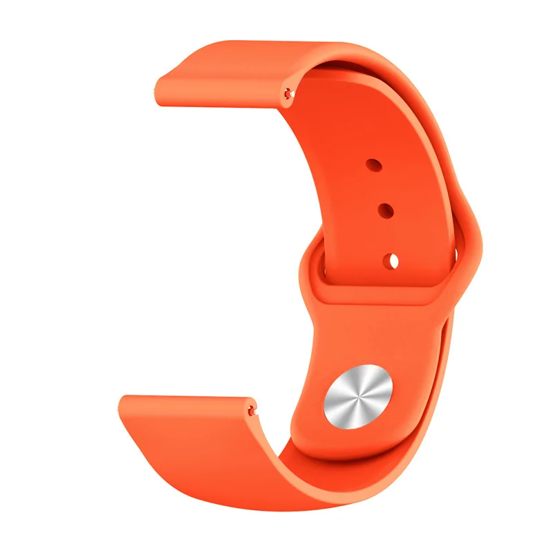 20 мм Силиконовые мягкие полосы для Xiaomi Huami Amazfit ремешок Bip ремень часы браслет для galaxy Watch 42 мм/gear S2 спортивный браслет - Цвет: orange