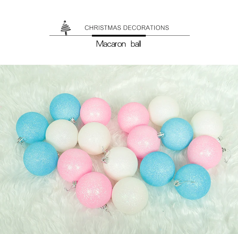 Микс 4-7 см розовый синий белый Макарон Рождественский шар для украшения рождественской елки украшения шары Свадебный декор