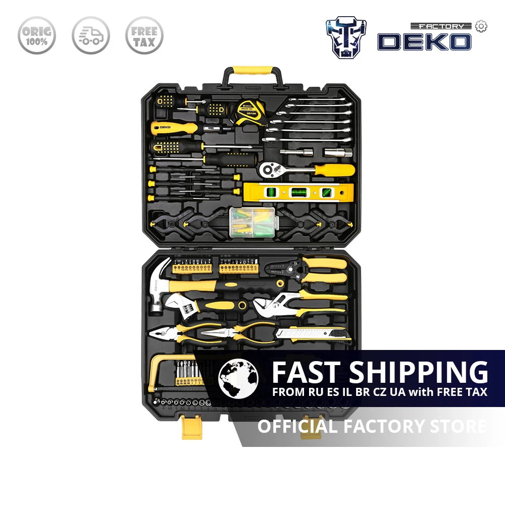 

Factory Outlet DEKO Tool Set Hand Tools for Car Repair or Household Repair Set of Tools Instruments Mechanic Tools Socket Set