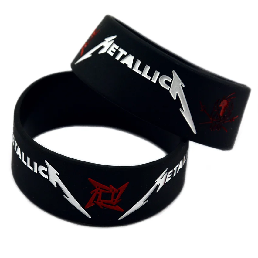 OneBandaHouse 1PC Rock Style Band Metallica Silicone Bracelet for Music