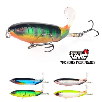 

whopper plopper 13cm Topwater Fishing Lure Artificial Bait Hard wopper Plopper Soft Rotating Tail Fishing Tackle Geer