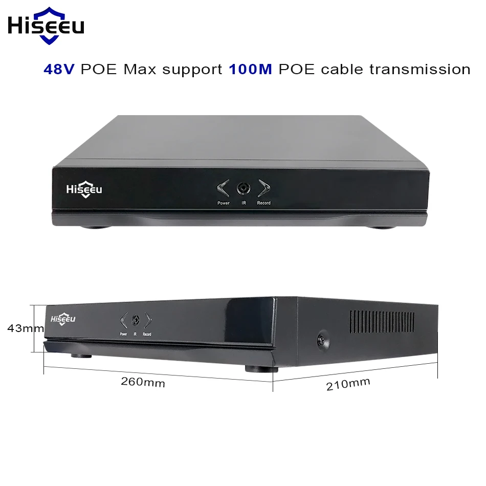 4CH 8CH POE NVR CCTV 48 В IEEE802.3af безопасности PoE коммутатор внутри видеорегистратор сетевой